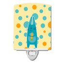 Polkadot Rabbit Ceramic Night Light Compact, UL-Certified, Ideal for Bedroom, Bathroom, Nursery, Hallway, Kitchen, 6x4x3, Multicolor