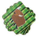 Bull Foam Coasters Set of 4 Cup Coasters for Indoor Outdoor, Tabletop Protection, Anti Slip, Mouse pad Material