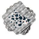 Cow Foam Coasters Set of 4 Cup Coasters for Indoor Outdoor, Tabletop Protection, Anti Slip, Mouse pad Material