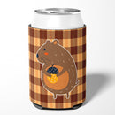 Squirrel with a Nut Can or Bottle Hugger Cooler Sleeve for Standard 12 oz Cans, Insulated Foam Beer & Soda Can Hugger Reusable