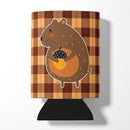 Squirrel with a Nut Can or Bottle Hugger Cooler Sleeve for Standard 12 oz Cans, Insulated Foam Beer & Soda Can Hugger Reusable