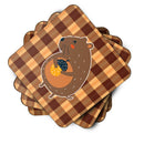Squirrel with a Nut Foam Coasters Set of 4 Cup Coasters for Indoor Outdoor, Tabletop Protection, Anti Slip, Mouse pad Material