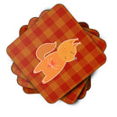 Fox Foam Coasters Set of 4 Cup Coasters for Indoor Outdoor, Tabletop Protection, Anti Slip, Mouse pad Material