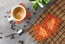 Fox Foam Coasters Set of 4 Cup Coasters for Indoor Outdoor, Tabletop Protection, Anti Slip, Mouse pad Material