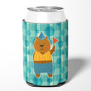 Celebration Bear Can or Bottle Hugger Cooler Sleeve for Standard 12 oz Cans, Insulated Foam Beer & Soda Can Hugger Reusable