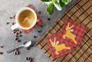 Deer Foam Coasters Set of 4 Cup Coasters for Indoor Outdoor, Tabletop Protection, Anti Slip, Mouse pad Material