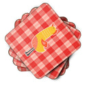 Chicken Foam Coasters Set of 4 Cup Coasters for Indoor Outdoor, Tabletop Protection, Anti Slip, Mouse pad Material