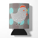 Grey Chicken Can or Bottle Hugger Cooler Sleeve for Standard 12 oz Cans, Insulated Foam Beer & Soda Can Hugger Reusable