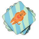 Tiger Foam Coasters Set of 4 Cup Coasters for Indoor Outdoor, Tabletop Protection, Anti Slip, Mouse pad Material