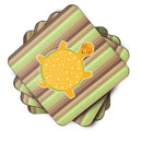 Turtle Foam Coasters Set of 4 Cup Coasters for Indoor Outdoor, Tabletop Protection, Anti Slip, Mouse pad Material