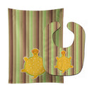 Turtle Baby Bib & Burp Cloth Easy-Clean Baby Bib Baby Feeding Accessory Baby Mealtime Essential