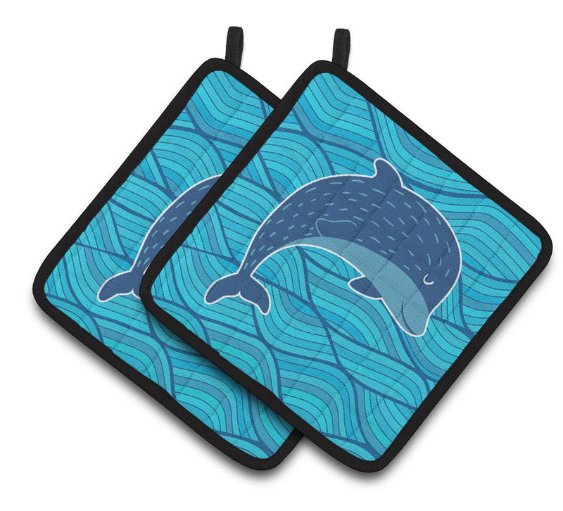 Dolphin Pair of Pot Holders BB6781PTHD