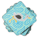 Ostrich Foam Coasters Set of 4 Cup Coasters for Indoor Outdoor, Tabletop Protection, Anti Slip, Mouse pad Material