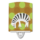 Zebra Ceramic Night Light Compact, UL-Certified, Ideal for Bedroom, Bathroom, Nursery, Hallway, Kitchen, 6x4x3, Multicolor