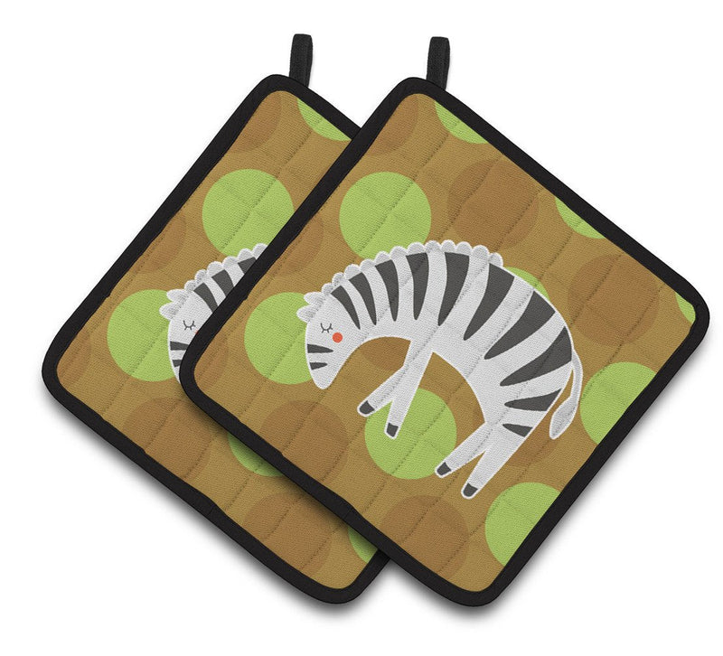 Zebra Pair of Pot Holders BB6787PTHD