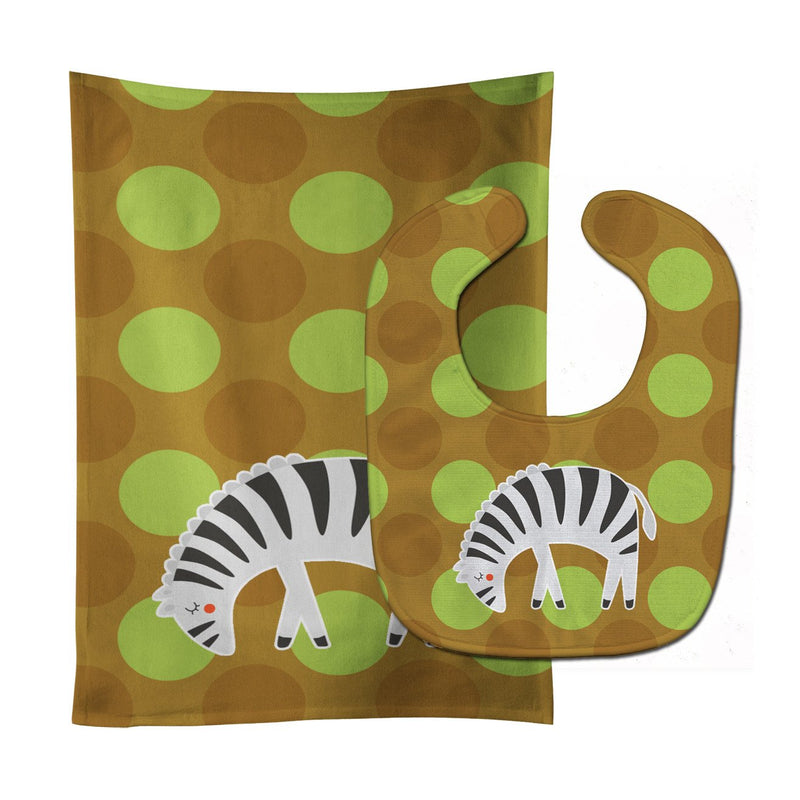 Zebra Baby Bib & Burp Cloth BB6787STBU