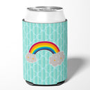 Rainbow in Clouds Can or Bottle Hugger Cooler Sleeve for Standard 12 oz Cans, Insulated Foam Beer & Soda Can Hugger Reusable