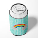 Rainbow in Clouds Can or Bottle Hugger Cooler Sleeve for Standard 12 oz Cans, Insulated Foam Beer & Soda Can Hugger Reusable