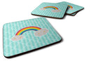 Rainbow in Clouds Foam Coasters Set of 4 Cup Coasters for Indoor Outdoor, Tabletop Protection, Anti Slip, Mouse pad Material