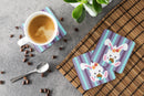 Bunny Rabbit Foam Coasters Set of 4 Cup Coasters for Indoor Outdoor, Tabletop Protection, Anti Slip, Mouse pad Material