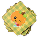 Mr. Winky Pumpkin Foam Coasters Set of 4 Cup Coasters for Indoor Outdoor, Tabletop Protection, Anti Slip, Mouse pad Material