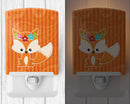 Fox Ceramic Night Light Compact, UL-Certified, Ideal for Bedroom, Bathroom, Nursery, Hallway, Kitchen, 6x4x3, Multicolor