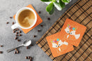 Fox Foam Coasters Set of 4 Cup Coasters for Indoor Outdoor, Tabletop Protection, Anti Slip, Mouse pad Material