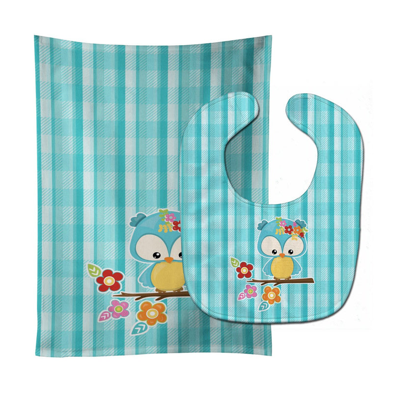 Blue Bird Baby Bib & Burp Cloth BB6795STBU