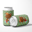 Baby Brown Bear Can or Bottle Hugger Cooler Sleeve for Standard 12 oz Cans, Insulated Foam Beer & Soda Can Hugger Reusable