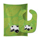 Passed Out Panda Baby Bib & Burp Cloth Easy-Clean Baby Bib Baby Feeding Accessory Baby Mealtime Essential