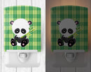 Panda Lucky Bamboo Ceramic Night Light Compact, UL-Certified, Ideal for Bedroom, Bathroom, Nursery, Hallway, Kitchen, 6x4x3, Multicolor