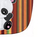 Striped Panda Baby Bib Easy-Clean Baby Bib Baby Feeding Accessory Baby Mealtime Essential, 10 x 13, Multicolor