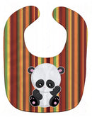 Striped Panda Baby Bib Easy-Clean Baby Bib Baby Feeding Accessory Baby Mealtime Essential, 10 x 13, Multicolor