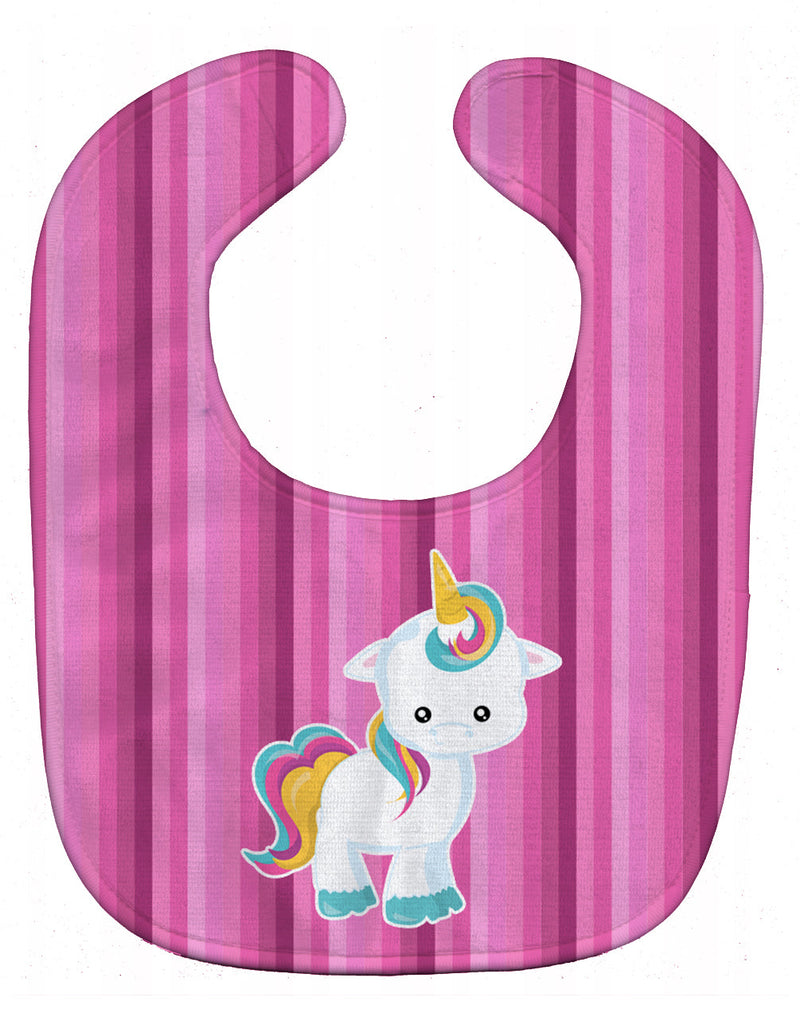 Pink Stripes Unicorn Baby Bib BB6806BIB