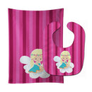 Blonde Fairy Baby Bib & Burp Cloth BB6808STBU