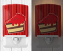 Christmas Cake Ceramic Night Light Compact, UL-Certified, Ideal for Bedroom, Bathroom, Nursery, Hallway, Kitchen, 6x4x3, Multicolor