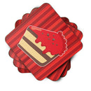 Christmas Cake Foam Coasters Set of 4 Cup Coasters for Indoor Outdoor, Tabletop Protection, Anti Slip, Mouse pad Material