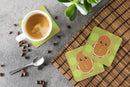 Christmas Gingerbread Man Foam Coasters Set of 4 Cup Coasters for Indoor Outdoor, Tabletop Protection, Anti Slip, Mouse pad Material