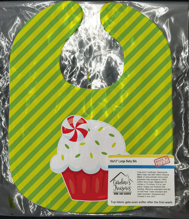 Christmas Pepermint Cupcake Baby Bib BB6819BIB