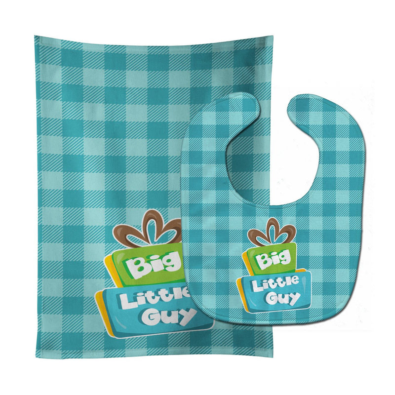 Boy Big Little Guy Baby Bib & Burp Cloth BB6825STBU