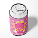Girl Lion Can or Bottle Hugger Cooler Sleeve for Standard 12 oz Cans, Insulated Foam Beer & Soda Can Hugger Reusable