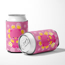 Girl Lion Can or Bottle Hugger Cooler Sleeve for Standard 12 oz Cans, Insulated Foam Beer & Soda Can Hugger Reusable