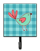 Bird on Blue Plaid Leash or Key Holder Wall Hooks, Key Hooks Holder, Coat Rack Wall Mount, Coat Hooks, Hooks for Hanging Keys, Towels, Aprons, Leashes