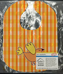 Bird on Orange Plaid Baby Bib Easy-Clean Baby Bib Baby Feeding Accessory Baby Mealtime Essential, 10 x 13, Multicolor