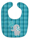 Elephant with Balloon Baby Bib Easy-Clean Baby Bib Baby Feeding Accessory Baby Mealtime Essential, 10 x 13, Multicolor
