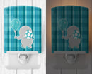 Elephant with Balloon Ceramic Night Light Compact, UL-Certified, Ideal for Bedroom, Bathroom, Nursery, Hallway, Kitchen, 6x4x3, Multicolor