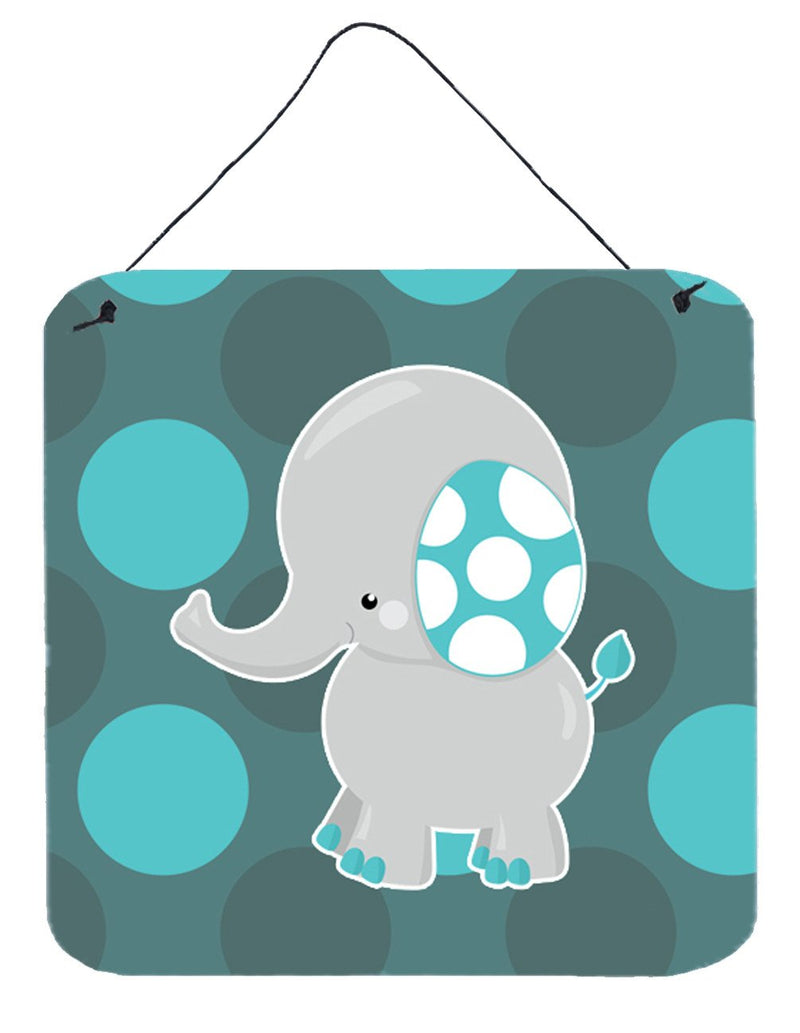 Polkadot Grey Elephant Wall or Door Hanging Prints BB6837DS66