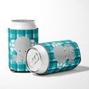 Plaid Elephant Can or Bottle Hugger Cooler Sleeve for Standard 12 oz Cans, Insulated Foam Beer & Soda Can Hugger Reusable