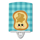 Peanut Butter Toast Ceramic Night Light Compact, UL-Certified, Ideal for Bedroom, Bathroom, Nursery, Hallway, Kitchen, 6x4x3, Multicolor