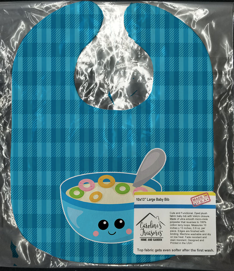 Blue bowl of Cereal Baby Bib BB6845BIB